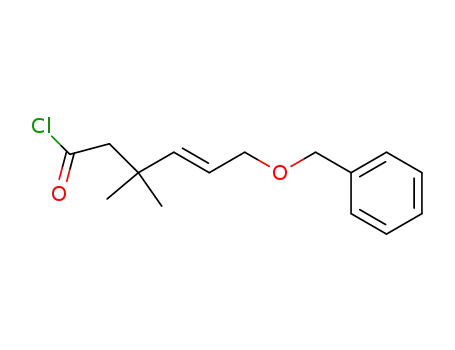 4-Hexenoyl chloride, 3,3-dimethyl-6-(phenylmethoxy)-, (E)-