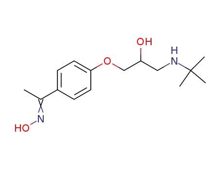 1-<4-(1-Oximinoethyl)phenoxy>-2-hydroxy-3-tert.-butylaminopropan