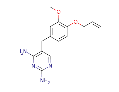 Molecular Structure of 121936-22-9 (5-[3-methoxy-4-(prop-2-en-1-yloxy)benzyl]pyrimidine-2,4-diamine)
