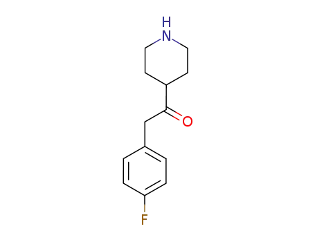 Molecular Structure of 78056-85-6 (Ethanone, 2-(4-fluorophenyl)-1-(4-piperidinyl)-)
