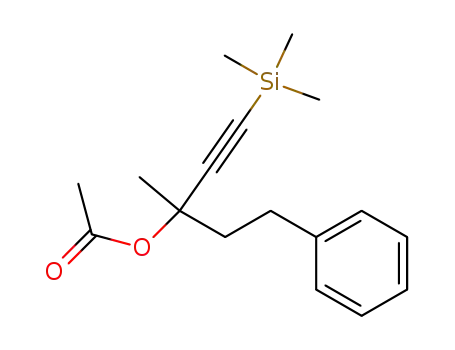 Benzenepropanol, a-methyl-a-[(trimethylsilyl)ethynyl]-, acetate
