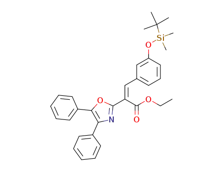 (Z)-ethyl α-<<3-<(1,1-dimethylethyl)dimethylsiloxy>phenyl>methylene>-4,5-diphenyl-2-oxazoleacetate