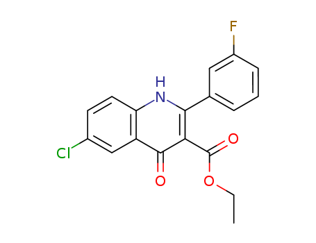 3-Quinolinecarboxylic acid,  6-chloro-2-(3-fluorophenyl)-1,4-dihydro-4-oxo-, ethyl ester