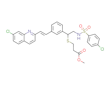 (+/-)-methyl 3-[(2-{4-chlorophenylsulfonylamino}-1-{3-[(E)-2-(7-chloro-2-quinolyl)vinyl]phenyl}ethyl)thio]propanoate