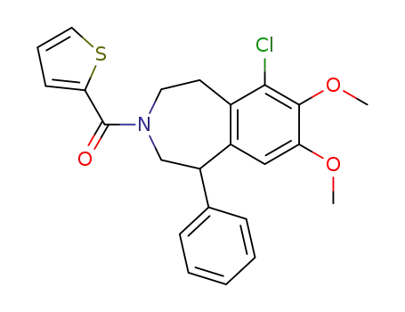 1H-3-Benzazepine,
6-chloro-2,3,4,5-tetrahydro-7,8-dimethoxy-1-phenyl-3-(2-thienylcarbonyl
)-