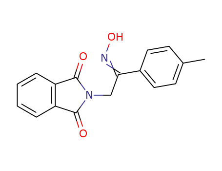 Molecular Structure of 82585-47-5 (2-{2-[(E)-Hydroxyimino]-2-p-tolyl-ethyl}-isoindole-1,3-dione)
