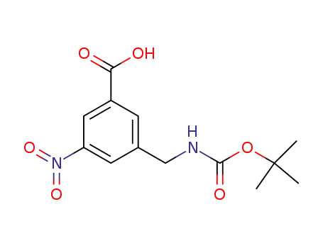 Molecular Structure of 209604-83-1 (3-[(tert-butyloxycarbonyl)aminomethyl]-5-nitrobenzoic acid)