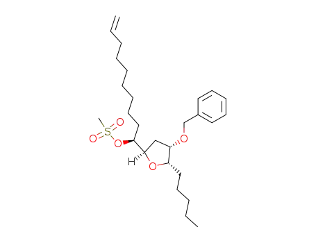 Methanesulfonic acid (S)-1-((2R,4S,5S)-4-benzyloxy-5-pentyl-tetrahydro-furan-2-yl)-dec-9-enyl ester