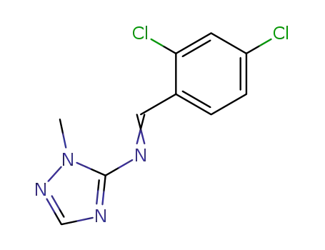 Molecular Structure of 127970-38-1 (1-methyl-5-(2,4-dichlor-benzyliden)amino-1H-1,2,4-triazol)