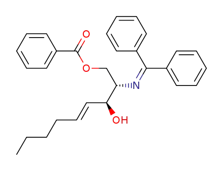 (2S,3S,4E)-2-<N-(diphenylmethylene)amino>-1-O-benzoyl-4-nonene-1,3-diol