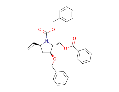 (2R,3S,5S)-2-Benzoyloxymethyl-3-benzyloxy-5-vinyl-pyrrolidine-1-carboxylic acid benzyl ester