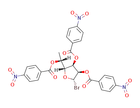 6-deoxy-2,3,5-tri-O-(p-nitrobenzoyl)-beta-D-allofuranosyl bromide