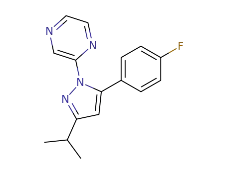 Pyrazine, [5-(4-fluorophenyl)-3-(1-methylethyl)-1H-pyrazol-1-yl]-