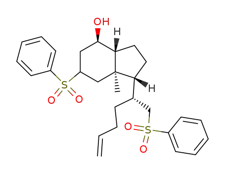 (1R,3aR,4R,7aR)-6-Benzenesulfonyl-1-((R)-1-benzenesulfonylmethyl-pent-4-enyl)-7a-methyl-octahydro-inden-4-ol