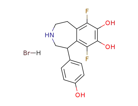 1H-3-Benzazepine-7,8-diol,
6,9-difluoro-2,3,4,5-tetrahydro-1-(4-hydroxyphenyl)-, hydrobromide