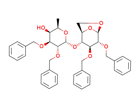 1,6-anhydro-2,3-di-O-benzyl-4-O-(2,3-di-O-benzyl-6-deoxy-α-D-galactopyranosyl)-β-D-glucopyranose