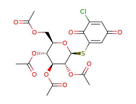 2-chloro-6-(2',3',4',6'-tetra-O-acetyl-β-D-glucopyranosylthio)benzo-1,4-quinone