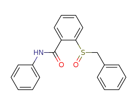 Molecular Structure of 54705-27-0 (Benzamide, N-phenyl-2-[(phenylmethyl)sulfinyl]-)