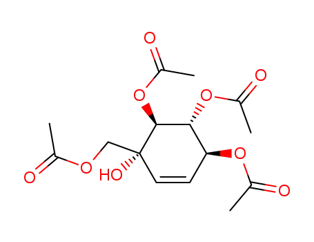 D,L-(1,3/2,4)-1-C-acetoxymethyl-2,3,4-tri-O-acetyl-5-cyclohexene-1,2,3,4-tetrol