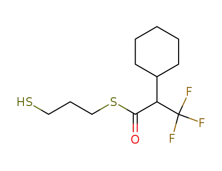 2-Cyclohexyl-3,3,3-trifluoro-thiopropionic acid S-(3-mercapto-propyl) ester