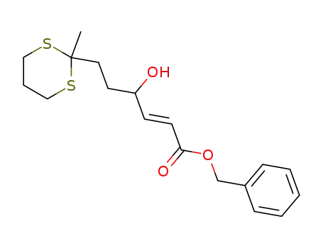 2-Hexenoic acid, 4-hydroxy-6-(2-methyl-1,3-dithian-2-yl)-, phenylmethyl
ester, (2E)-
