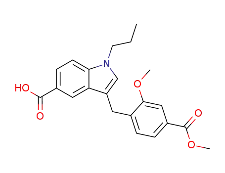 3-(2-Methoxy-4-methoxycarbonyl-benzyl)-1-propyl-1H-indole-5-carboxylic acid