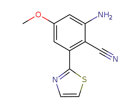 Benzonitrile, 2-amino-4-methoxy-6-(2-thiazolyl)-