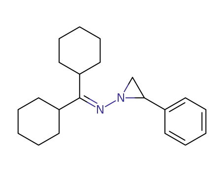Molecular Structure of 89608-50-4 (1-Aziridinamine, N-(dicyclohexylmethylene)-2-phenyl-)