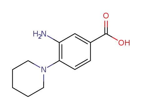Molecular Structure of 26586-27-6 (3-AMINO-4-PIPERIDIN-1-YL-BENZOIC ACID)