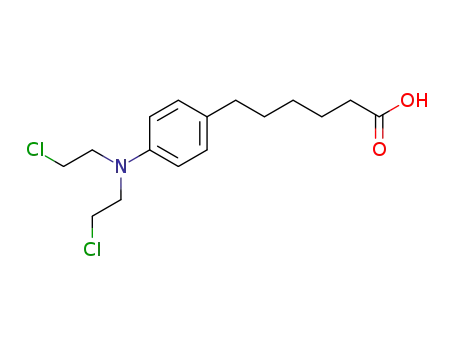 Molecular Structure of 130198-79-7 (6-{4-[Bis-(2-chloro-ethyl)-amino]-phenyl}-hexanoic acid)