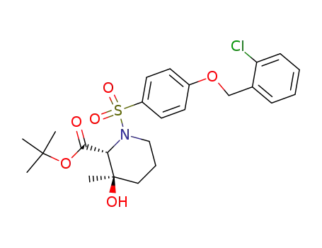 (2R,3R)-1-[4-(2-Chloro-benzyloxy)-benzenesulfonyl]-3-hydroxy-3-methyl-piperidine-2-carboxylic acid tert-butyl ester