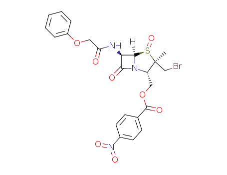4-Nitro-benzoic acid (2S,3R,4S,5R,6R)-3-bromomethyl-3-methyl-4,7-dioxo-6-(2-phenoxy-acetylamino)-4λ<sup>4</sup>-thia-1-aza-bicyclo[3.2.0]hept-2-ylmethyl ester