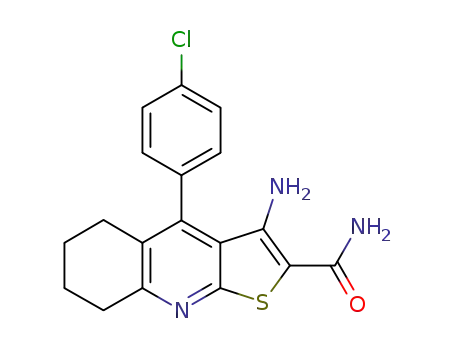Thieno[2,3-b]quinoline-2-carboxamide,
3-amino-4-(4-chlorophenyl)-5,6,7,8-tetrahydro-