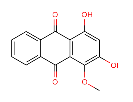 Molecular Structure of 94099-66-8 (Purpurin-1-methyl ether)