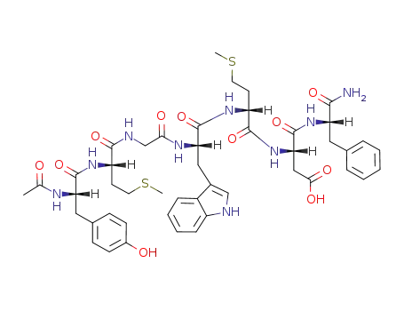 Molecular Structure of 88495-33-4 (L-Phenylalaninamide,
N-acetyl-L-tyrosyl-L-methionylglycyl-L-tryptophyl-D-methionyl-L-a-aspartyl-)