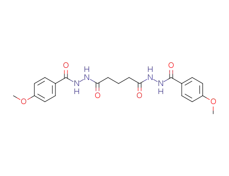 Molecular Structure of 132500-95-9 (Pentanedioic acid, bis[2-(4-methoxybenzoyl)hydrazide])