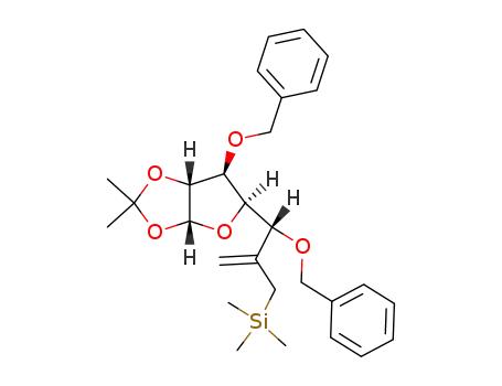 3,5-Di-O-benzyl-6,7-dideoxy-1,2-O-isopropylidene-6-C-methylene-7-C-trimethylsilyl-α-D-gluco-hepto-1,4-furanose