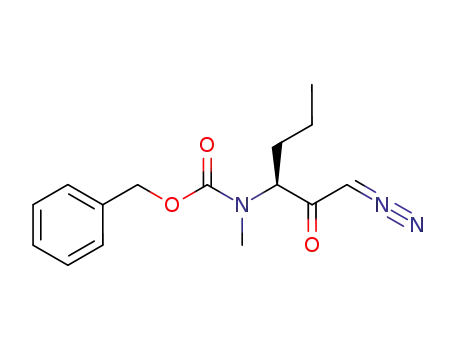 Carbamic acid, N-[(1S)-1-(2-diazoacetyl)butyl]-N-methyl-, phenylmethylester