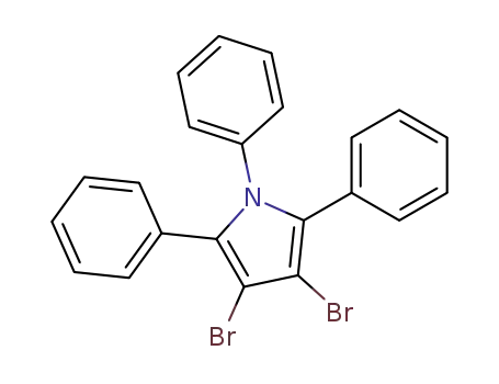 Molecular Structure of 130850-69-0 (3,4-Dibromo-1,2,5-triphenyl-1H-pyrrole)