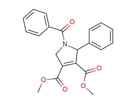 Molecular Structure of 79962-67-7 (1H-Pyrrole-3,4-dicarboxylic acid, 1-benzoyl-2,5-dihydro-2-phenyl-,
dimethyl ester)