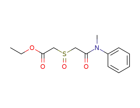 Molecular Structure of 108655-97-6 (Acetic acid, [[2-(methylphenylamino)-2-oxoethyl]sulfinyl]-, ethyl ester)