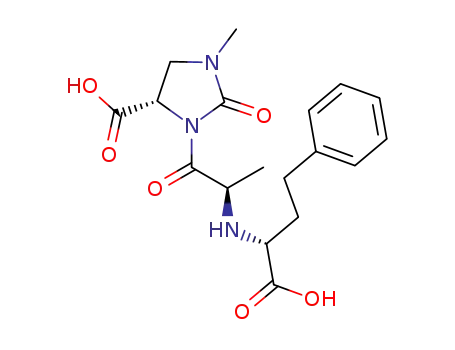 (4S)-3-<(2R)-2-<N-((1R)-1-carboxy-3-phenylpropyl)amino>propionyl>-1-methyl-2-oxoimidazolidine-4-carboxylic acid