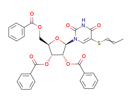 1-(2',3',5'-tri-O-benzoyl-β-D-ribofuranosyl)-5-(2-propenylthio)uracil