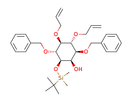(1R,2S,3R,4S,5R,6R)-3,4-Bis-allyloxy-2,5-bis-benzyloxy-6-(tert-butyl-dimethyl-silanyloxy)-cyclohexanol