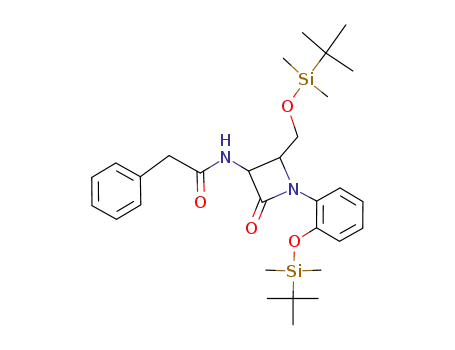 N-{2-(tert-Butyl-dimethyl-silanyloxymethyl)-1-[2-(tert-butyl-dimethyl-silanyloxy)-phenyl]-4-oxo-azetidin-3-yl}-2-phenyl-acetamide