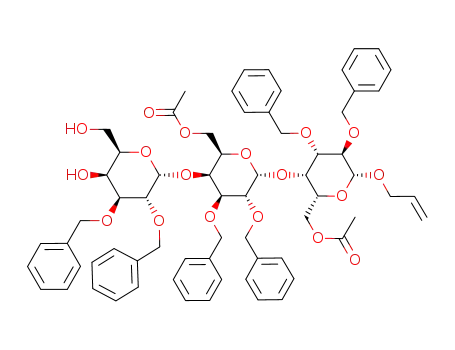 allyl O-(2,3-di-O-benzyl-α-D-galactopyranosyl)-(1->4)-O-(6-O-acetyl-2,3-di-O-benzyl-α-D-galactopyranosyl)-(1->4)-6-O-acetyl-2,3-di-O-benzyl-β-D-galactopyranoside