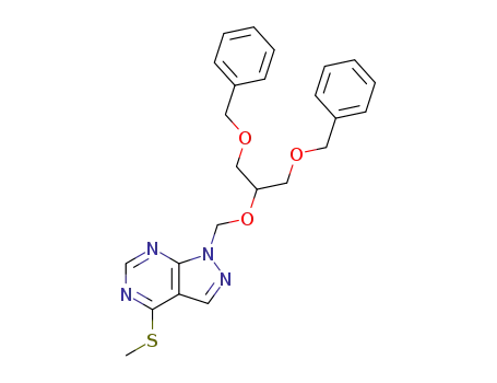 1-<(2-benzyloxy-1-benzyloxymethylethoxy)methyl>-4-methylthiopyrazolo<3,4-d>pyrimidine