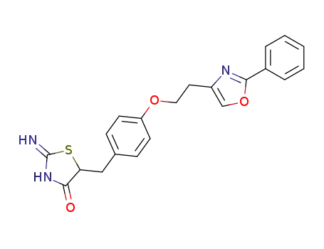 2-Imino-5-{4-[2-(2-phenyl-oxazol-4-yl)-ethoxy]-benzyl}-thiazolidin-4-one