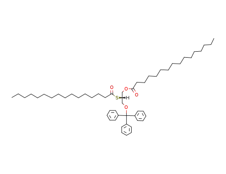 Hexadecanoic acid,
2-[(1-oxohexadecyl)thio]-3-(triphenylmethoxy)propyl ester, (S)-