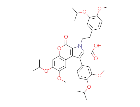 3,4-dihydro-7-isopropoxy-1-(4-isopropoxy-3-methoxyphenyl)-3-[2-(3-isopropoxy-4-methoxyphenyl)ethyl]-8-methoxy-4-oxo-[1]benzopyrano[3,4-b]pyrrole-2-carboxylic acid